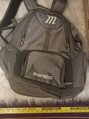 Marucci Gray Hex-Pattern Backpack - Durable Everyday Carry